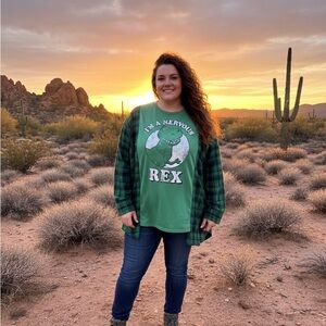 Upcycled I’m a Nervous Rex Top